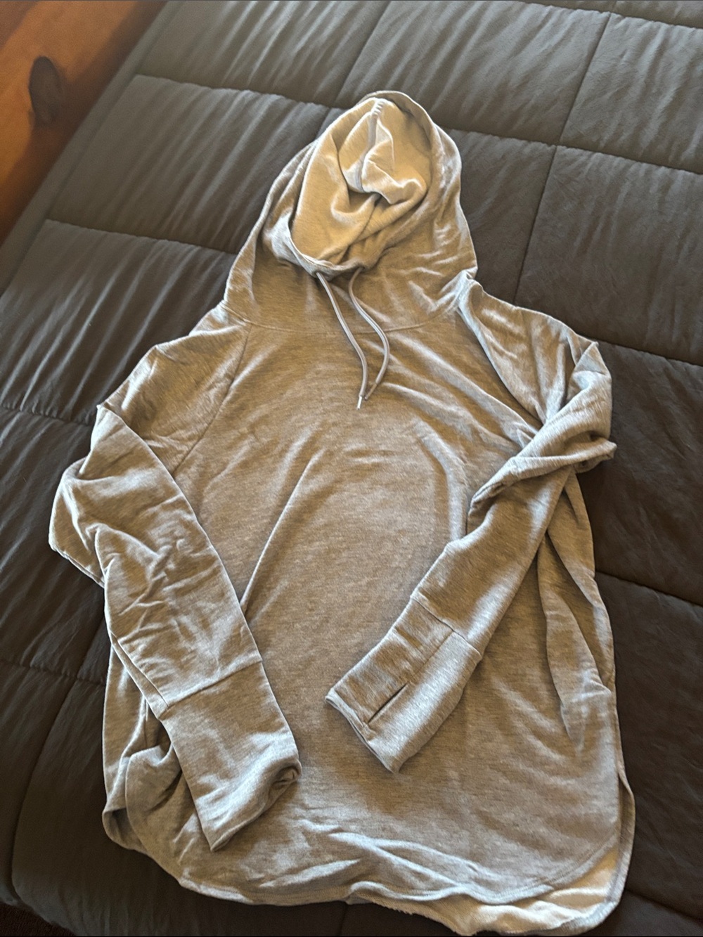 Athletic Works Men's Light Gray Hooded Pullover